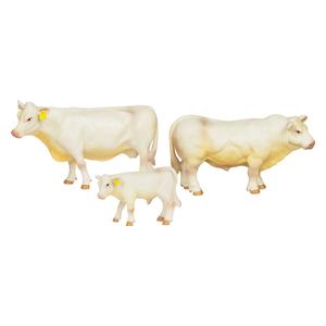 Cattle Family Kids Farm and Ranch Toys Set  - Charolais Little Buster Toys